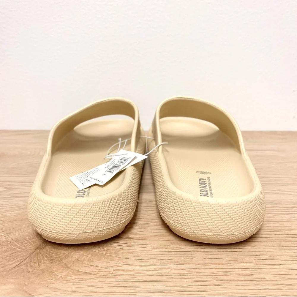 Old Navy Platform Slide EVA Sandals Kids 3-4 Beige Pillow Cloud Cushion‎ Chunky